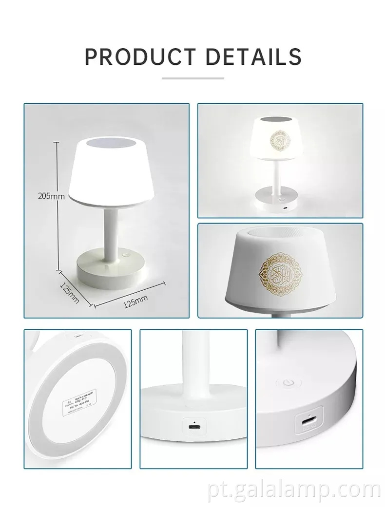 Player de música do Alcorão Islâmico portátil para escuta espiritual